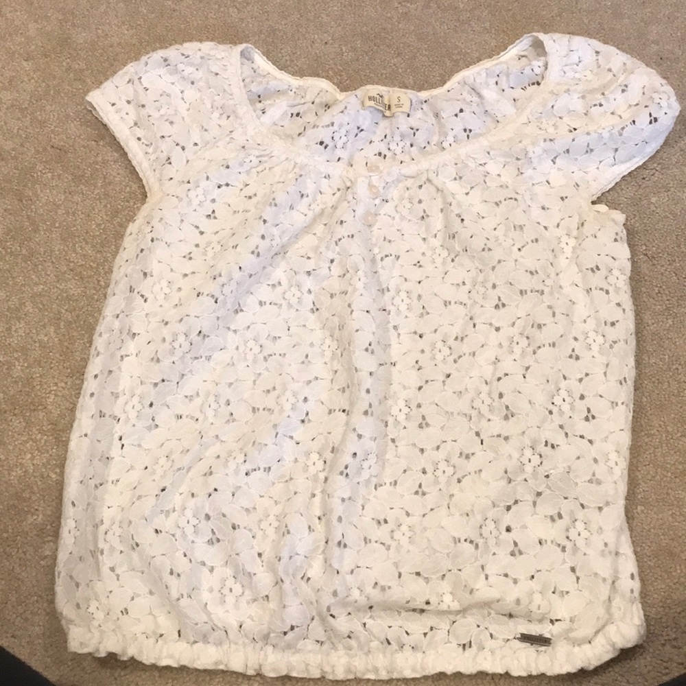 White laced shirt